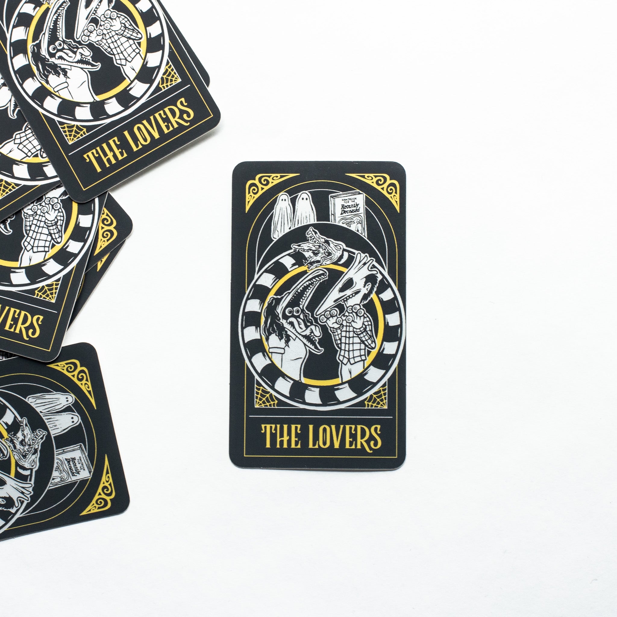 The Lovers Matte Metallic Tarot Card Sticker