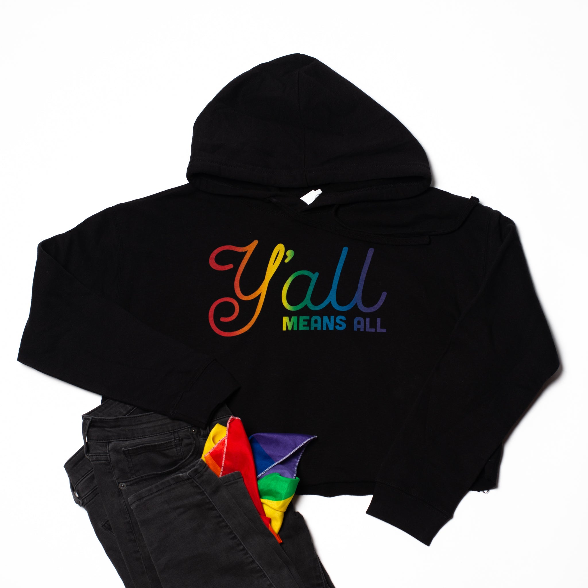 Yall Means All Crop Hoodie