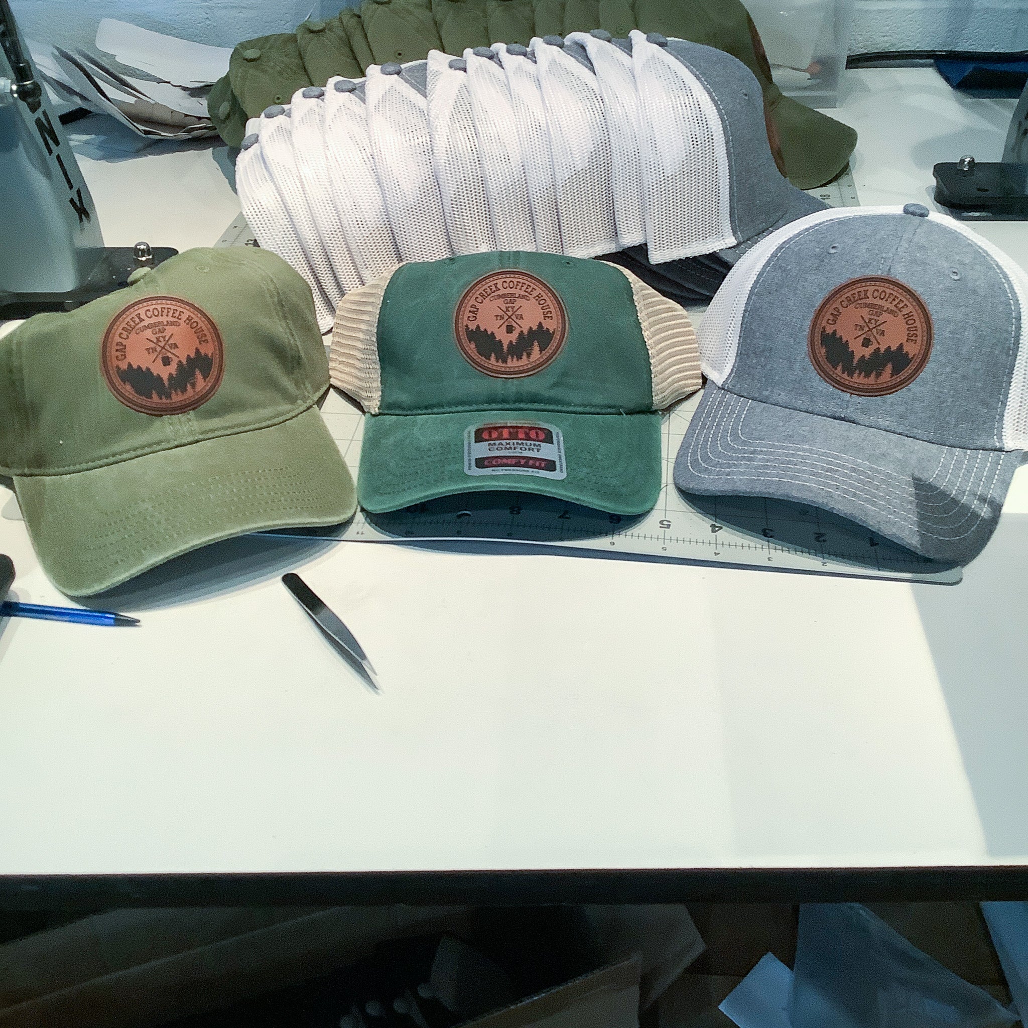 Case Study: How Gap Creek Coffee House Increased Profits with Smart Custom Leather Patch Hat Strategy