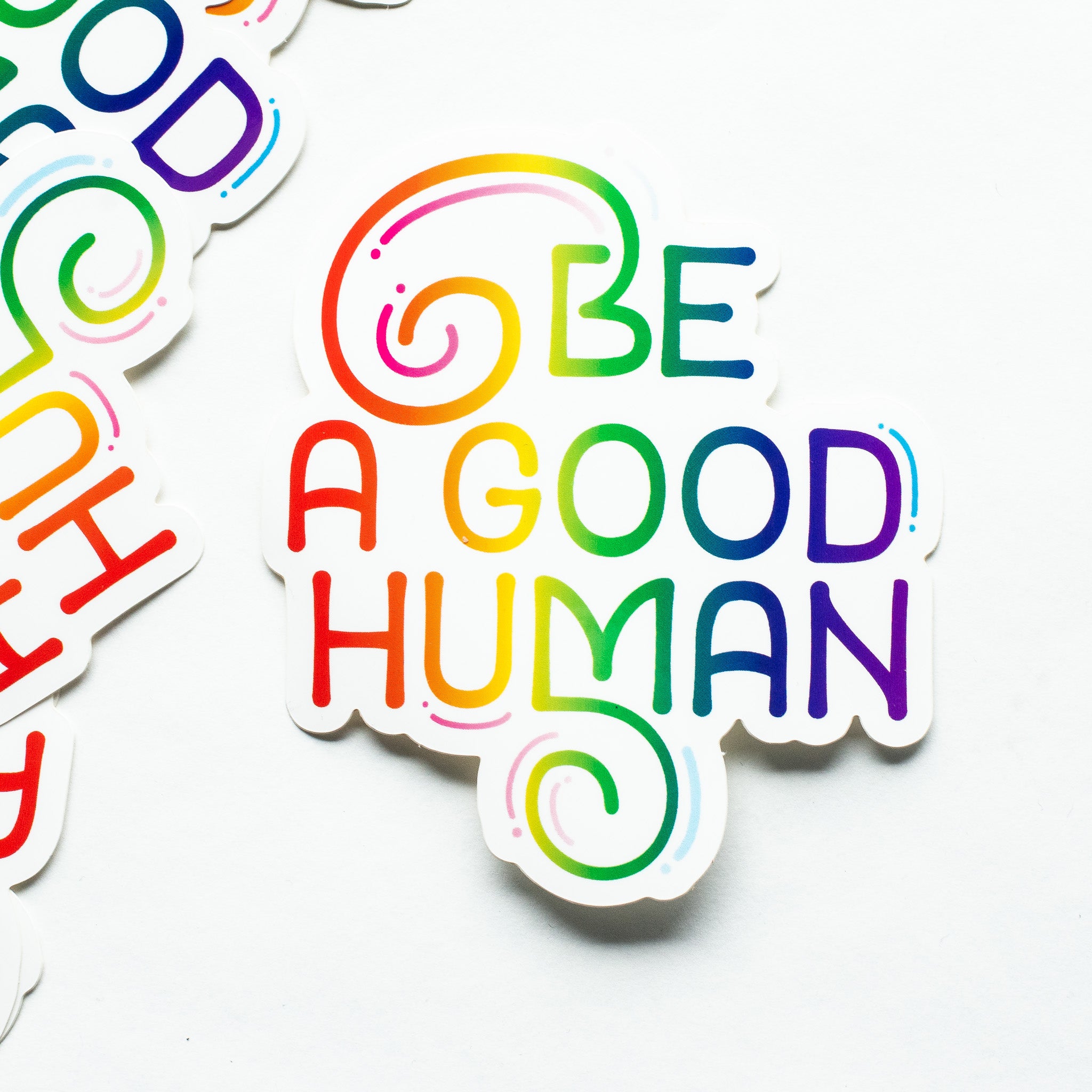 Be A Good Human Sticker - Progressive Pride Edition