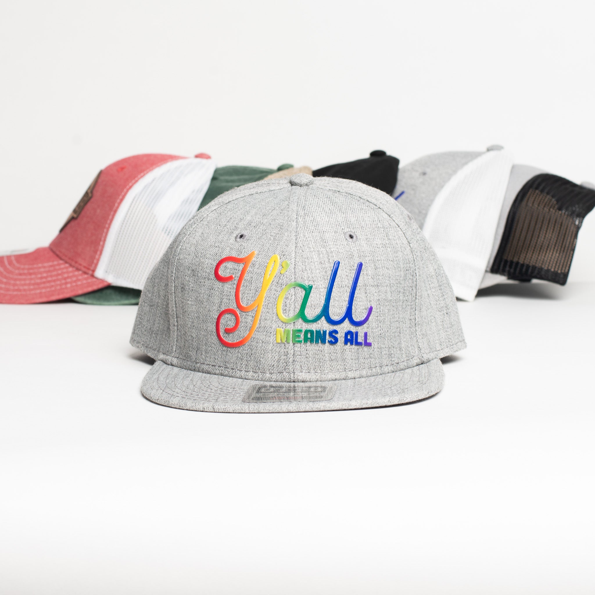 Yall Means All Flatbill Hat - Pride Edition