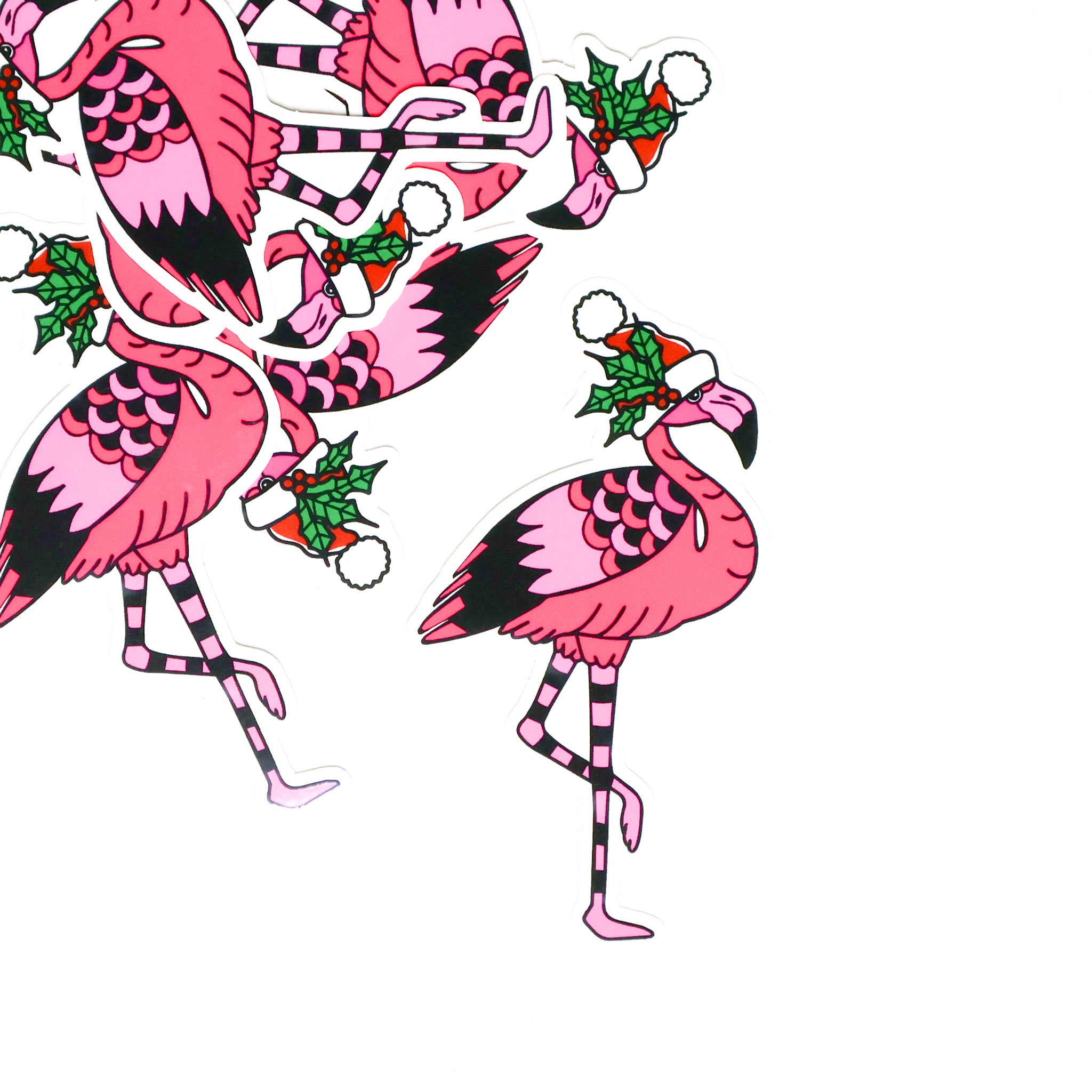 Festive Flamingo Sticker