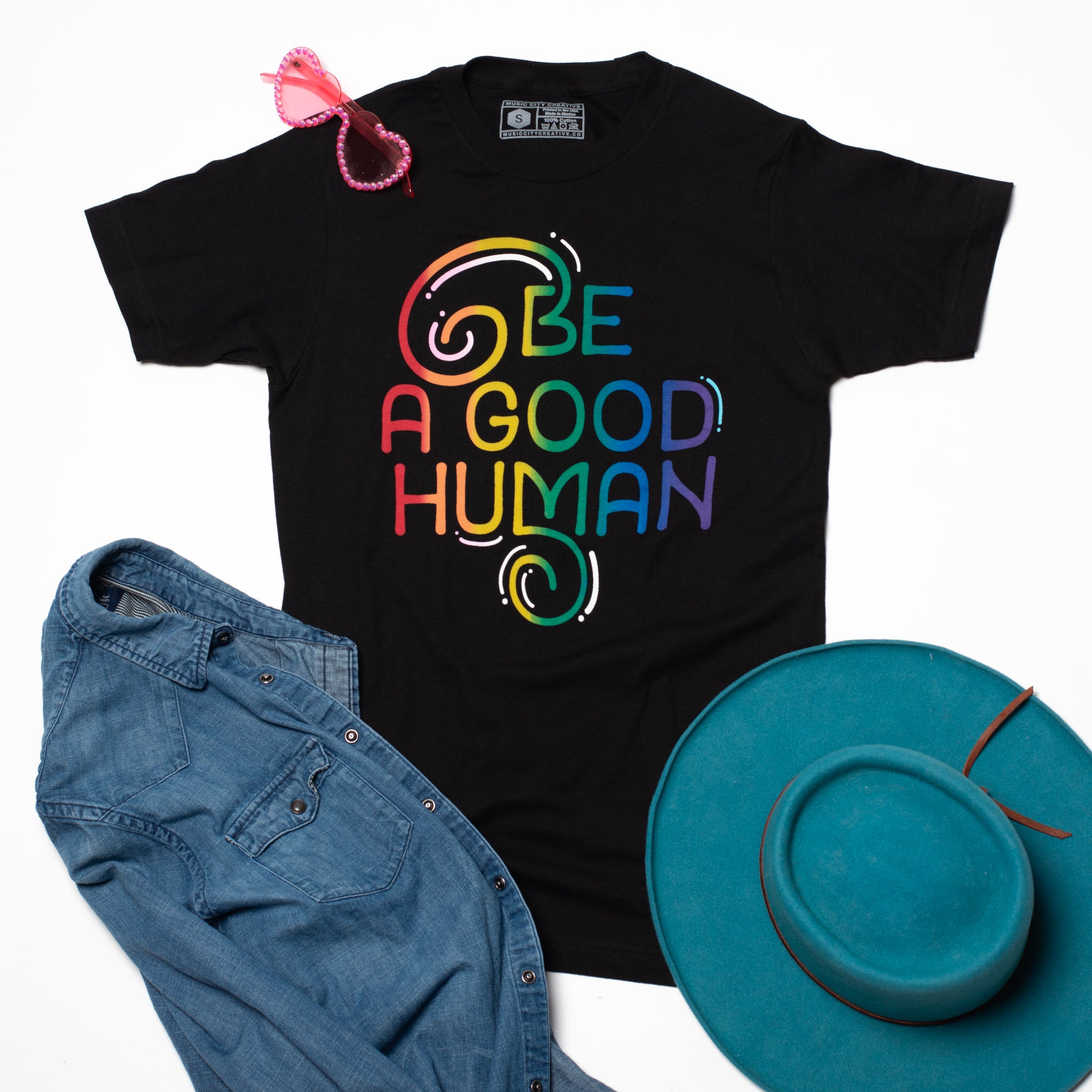 Be A Good Human Tee - Progressive Pride Edition