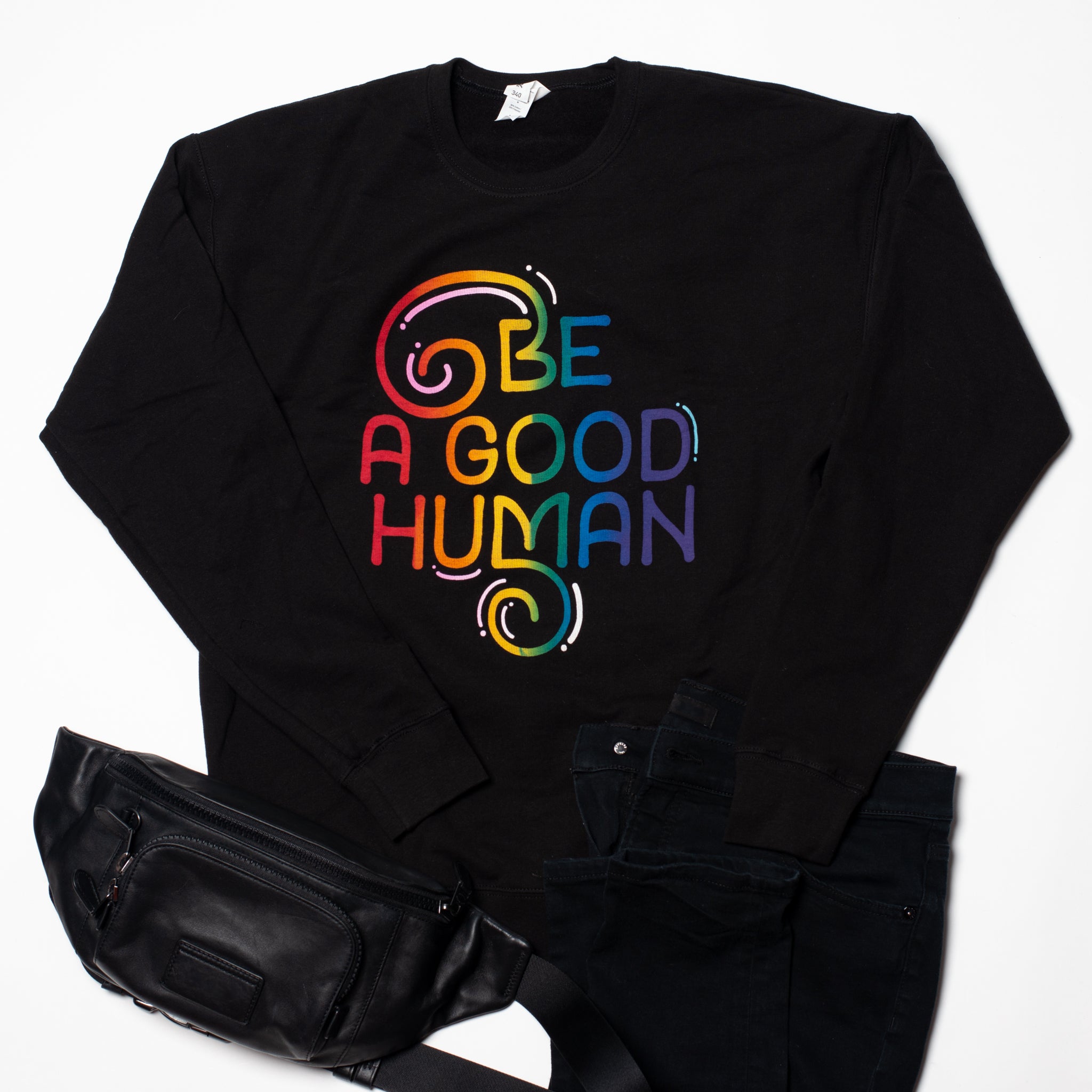 Be A Good Human Sweater - Progressive Pride Edition
