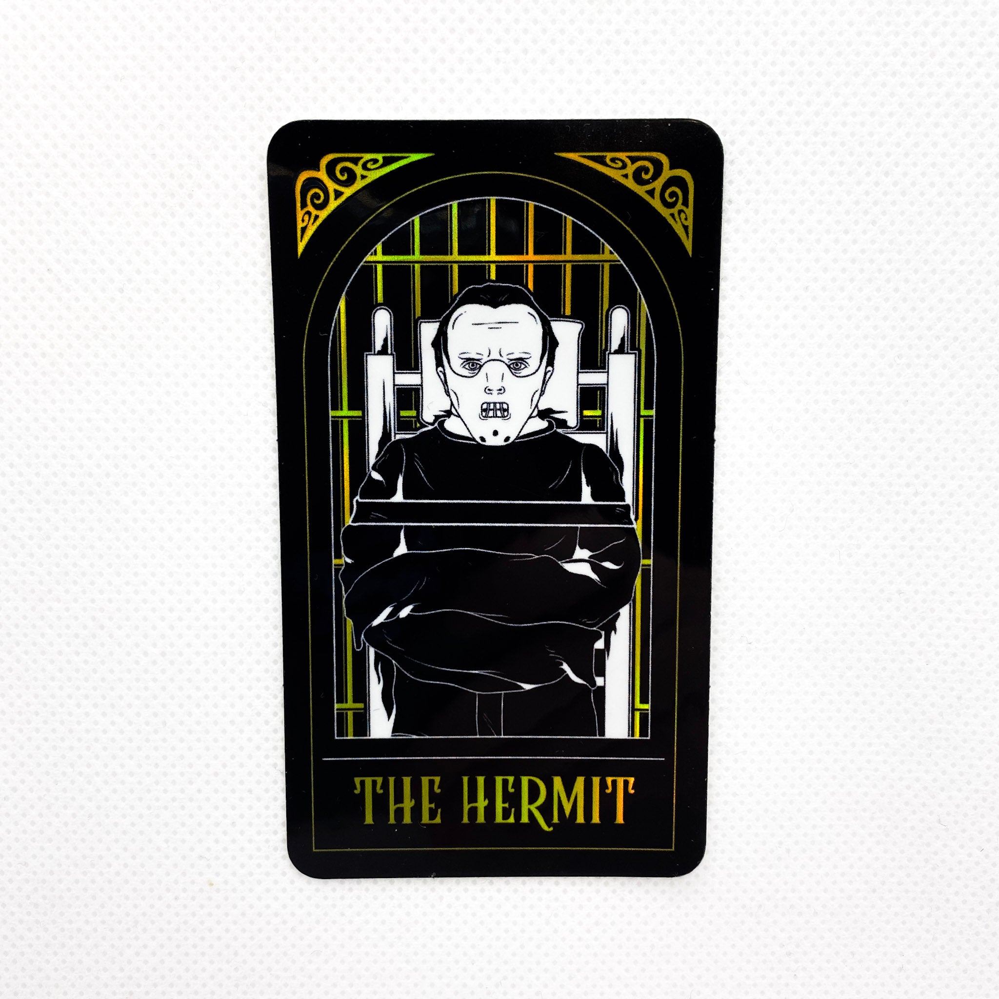 The Hermit Metallic Tarot Card Sticker