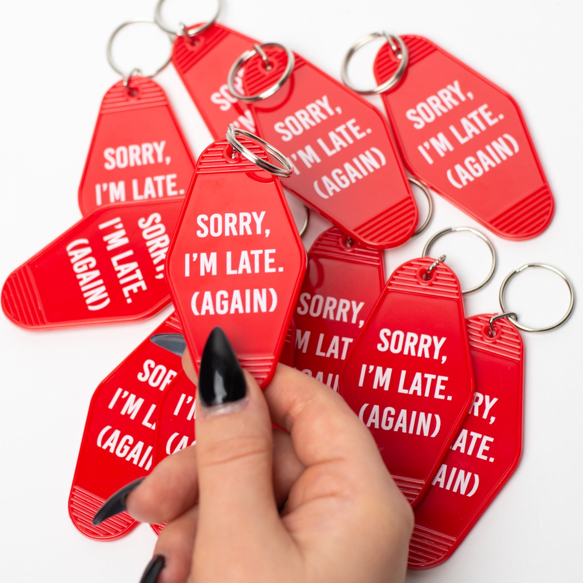 Sorry I'm Late (Again) Keychain